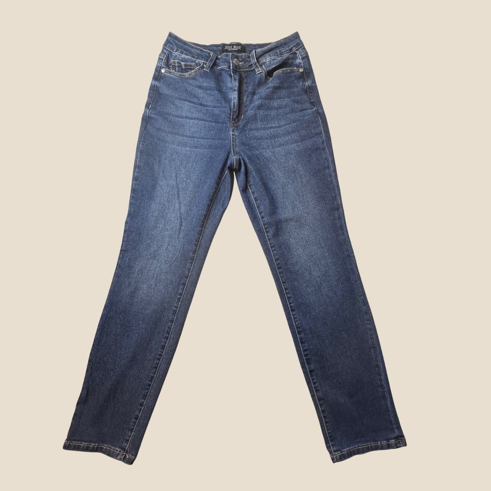 Judy Blue Jeans Womens 7/28 Boyfriend Dark Wash Stretch JB88608 DK EXCELLENT